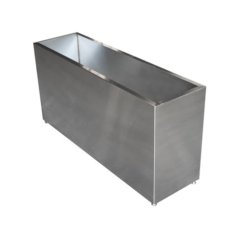 stainless steel planter boxes|extra large stainless steel planters.